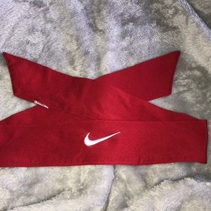 Nike red headband